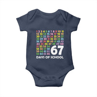 67 Days of School Baby Onesie Colorful Countdown Grid Milestone Classroom Fun - Wonder Print Shop