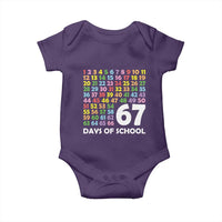 67 Days of School Baby Onesie Colorful Countdown Grid Milestone Classroom Fun - Wonder Print Shop