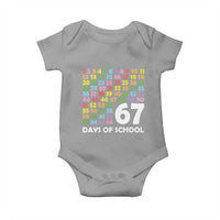 67 Days of School Baby Onesie Colorful Countdown Grid Milestone Classroom Fun - Wonder Print Shop