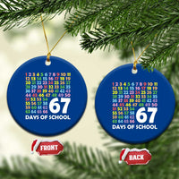 67 Days of School Ceramic Ornament Colorful Countdown Grid Milestone Classroom Fun - Wonder Print Shop