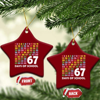 67 Days of School Ceramic Ornament Colorful Countdown Grid Milestone Classroom Fun - Wonder Print Shop