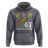 67 Days of School Hoodie Colorful Countdown Grid Milestone Classroom Fun - Wonder Print Shop