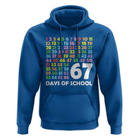 67 Days of School Hoodie Colorful Countdown Grid Milestone Classroom Fun - Wonder Print Shop