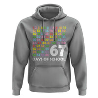 67 Days of School Hoodie Colorful Countdown Grid Milestone Classroom Fun - Wonder Print Shop