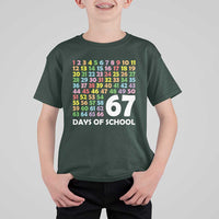 67 Days of School T Shirt For Kid Colorful Countdown Grid Milestone Classroom Fun - Wonder Print Shop