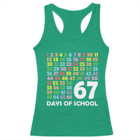 67 Days of School Racerback Tank Top Colorful Countdown Grid Milestone Classroom Fun - Wonder Print Shop