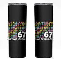 67 Days of School Skinny Tumbler Colorful Countdown Grid Milestone Classroom Fun - Wonder Print Shop