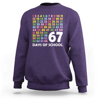 67 Days of School Sweatshirt Colorful Countdown Grid Milestone Classroom Fun - Wonder Print Shop