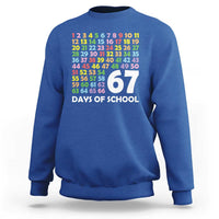 67 Days of School Sweatshirt Colorful Countdown Grid Milestone Classroom Fun - Wonder Print Shop
