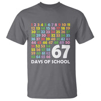 67 Days of School T Shirt Colorful Countdown Grid Milestone Classroom Fun - Wonder Print Shop