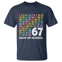 67 Days of School T Shirt Colorful Countdown Grid Milestone Classroom Fun - Wonder Print Shop