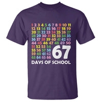 67 Days of School T Shirt Colorful Countdown Grid Milestone Classroom Fun - Wonder Print Shop