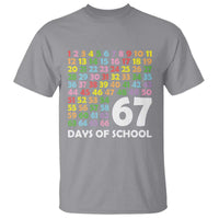 67 Days of School T Shirt Colorful Countdown Grid Milestone Classroom Fun - Wonder Print Shop