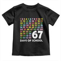 67 Days of School Toddler T Shirt Colorful Countdown Grid Milestone Classroom Fun - Wonder Print Shop