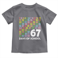 67 Days of School Toddler T Shirt Colorful Countdown Grid Milestone Classroom Fun - Wonder Print Shop