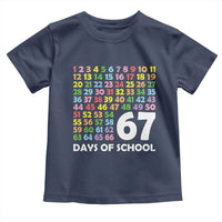 67 Days of School Toddler T Shirt Colorful Countdown Grid Milestone Classroom Fun - Wonder Print Shop