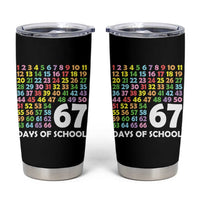 67 Days of School Tumbler Cup Colorful Countdown Grid Milestone Classroom Fun - Wonder Print Shop