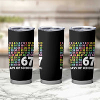 67 Days of School Tumbler Cup Colorful Countdown Grid Milestone Classroom Fun - Wonder Print Shop