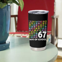 67 Days of School Tumbler Cup Colorful Countdown Grid Milestone Classroom Fun - Wonder Print Shop