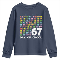 67 Days of School Youth Sweatshirt Colorful Countdown Grid Milestone Classroom Fun - Wonder Print Shop