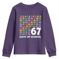 67 Days of School Youth Sweatshirt Colorful Countdown Grid Milestone Classroom Fun - Wonder Print Shop
