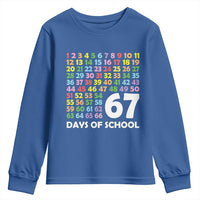 67 Days of School Youth Sweatshirt Colorful Countdown Grid Milestone Classroom Fun - Wonder Print Shop