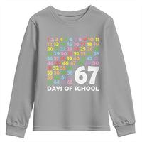 67 Days of School Youth Sweatshirt Colorful Countdown Grid Milestone Classroom Fun - Wonder Print Shop