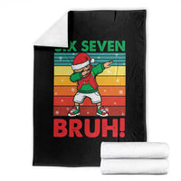 Six Seven Bruh Christmas Dabbing Throw Blanket Funny 67 Meme Retro Santa Kid Vibes - Wonder Print Shop