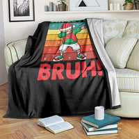 Six Seven Bruh Christmas Dabbing Throw Blanket Funny 67 Meme Retro Santa Kid Vibes - Wonder Print Shop