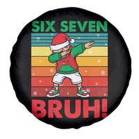 Six Seven Bruh Christmas Dabbing Spare Tire Cover Funny 67 Meme Retro Santa Kid Vibes - Wonder Print Shop