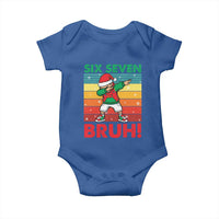 Six Seven Bruh Christmas Dabbing Baby Onesie Funny 67 Meme Retro Santa Kid Vibes - Wonder Print Shop