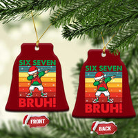 Six Seven Bruh Christmas Dabbing Ceramic Ornament Funny 67 Meme Retro Santa Kid Vibes - Wonder Print Shop