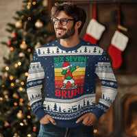 Six Seven Bruh Xmas Dabbing Ugly Christmas Sweater Funny 67 Meme Retro Santa Kid Vibes - Wonder Print Shop