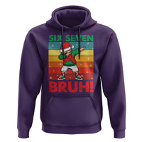 Six Seven Bruh Christmas Dabbing Hoodie Funny 67 Meme Retro Santa Kid Vibes - Wonder Print Shop