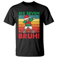 Six Seven Bruh Christmas Dabbing T Shirt Funny 67 Meme Retro Santa Kid Vibes - Wonder Print Shop