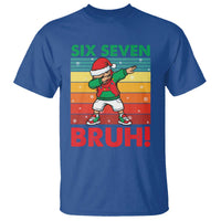 Six Seven Bruh Christmas Dabbing T Shirt Funny 67 Meme Retro Santa Kid Vibes - Wonder Print Shop