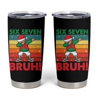 Six Seven Bruh Christmas Dabbing Tumbler Cup Funny 67 Meme Retro Santa Kid Vibes - Wonder Print Shop