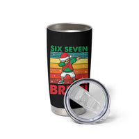 Six Seven Bruh Christmas Dabbing Tumbler Cup Funny 67 Meme Retro Santa Kid Vibes - Wonder Print Shop
