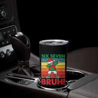 Six Seven Bruh Christmas Dabbing Tumbler Cup Funny 67 Meme Retro Santa Kid Vibes - Wonder Print Shop