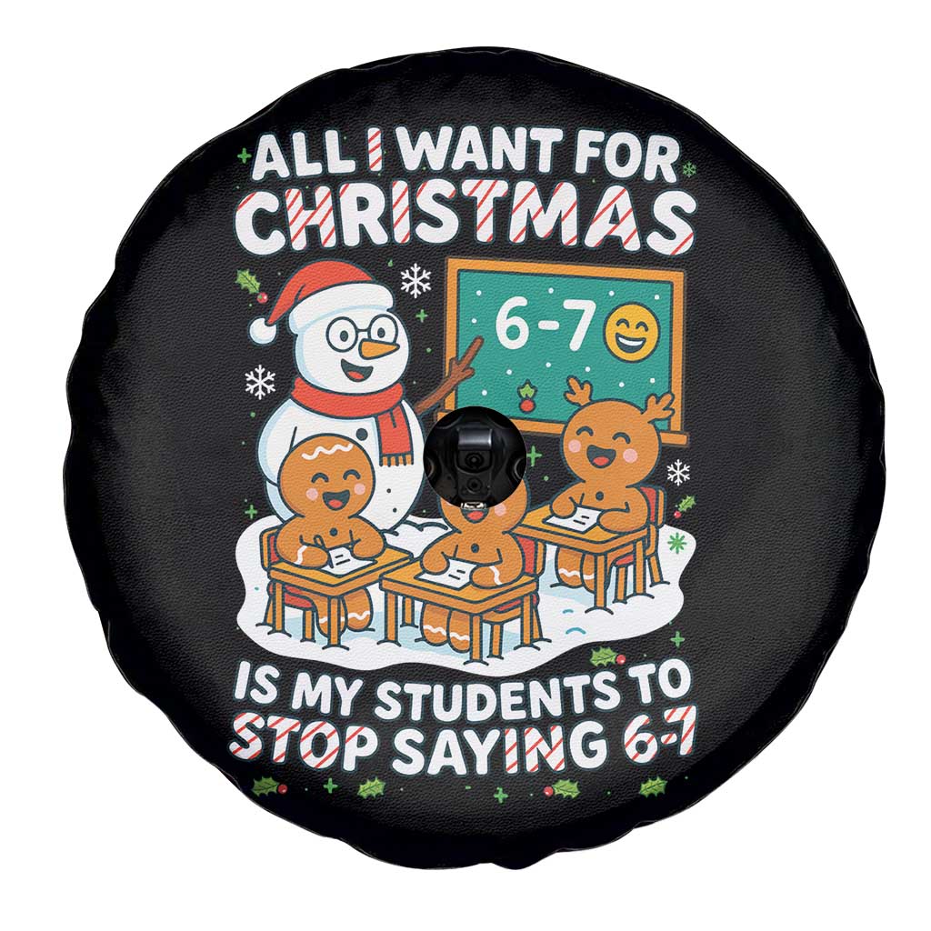 Gingerbread Classroom 67 Meme Spare Tire Cover Funny Christmas Teacher My Students To Stop Saying Six Seven - Wonder Print Shop
