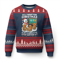 Gingerbread Classroom 67 Meme Ugly Christmas Sweater Funny Xmas Teacher My Students To Stop Saying Six Seven - Wonder Print Shop