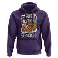 Gingerbread Classroom 67 Meme Hoodie Funny Christmas Teacher My Students To Stop Saying Six Seven - Wonder Print Shop