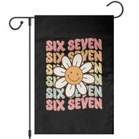 Six Seven Flower Power Garden Flag Viral 67 Meme with Retro Daisy - Wonder Print Shop