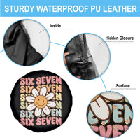 Six Seven Flower Power Spare Tire Cover Viral 67 Meme with Retro Daisy - Wonder Print Shop