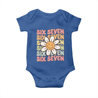 Six Seven Flower Power Baby Onesie Viral 67 Meme with Retro Daisy - Wonder Print Shop