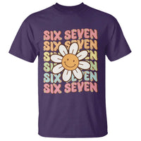 Six Seven Flower Power T Shirt Viral 67 Meme with Retro Daisy - Wonder Print Shop