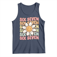 Six Seven Flower Power Tank Top Viral 67 Meme with Retro Daisy - Wonder Print Shop