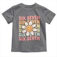 Six Seven Flower Power Toddler T Shirt Viral 67 Meme with Retro Daisy - Wonder Print Shop