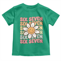 Six Seven Flower Power Toddler T Shirt Viral 67 Meme with Retro Daisy - Wonder Print Shop