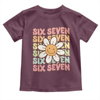 Six Seven Flower Power Toddler T Shirt Viral 67 Meme with Retro Daisy - Wonder Print Shop
